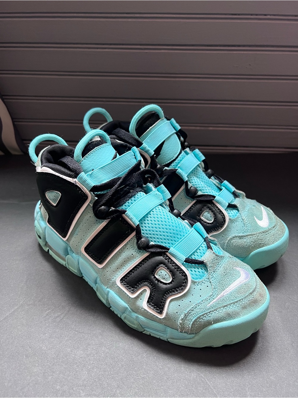 Nike Air More Uptempo Aqua Blue (GS) Size 7Y Women's 8